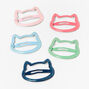 Claire&#39;s Club Glitter Cat Head Snap Hair Clips - 5 Pack,