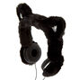Black Cat Faux Fur Headphones,