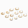 Cr&eacute;oles de strass couleur dor&eacute;e - Lot de 6,