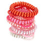 Valentine&#39;s Day Spiral Hair Ties &amp; Heart Bracelets - 10 Pack,