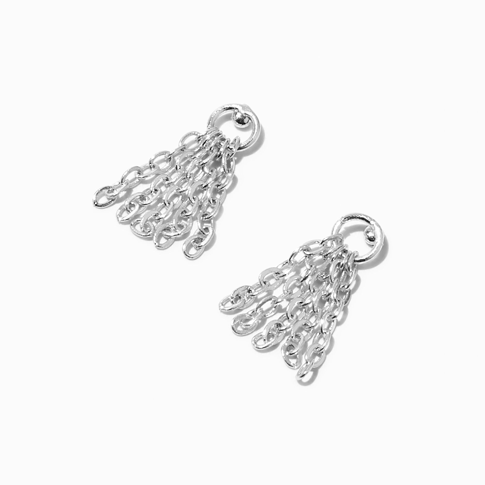 View Claires Chain Dangling Stud Earrings Silver information