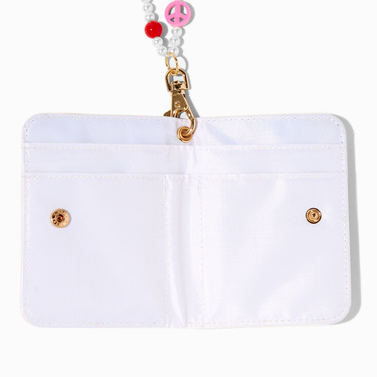 Flower Power Wallet with Beaded Lanyard,