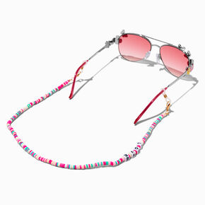 Claire&#39;s Club Love Rainbow Fimo Clay Disc Beaded Sunglasses Chain,