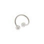 Silver 16G Fireball Spiral Tragus Hoop Earring,