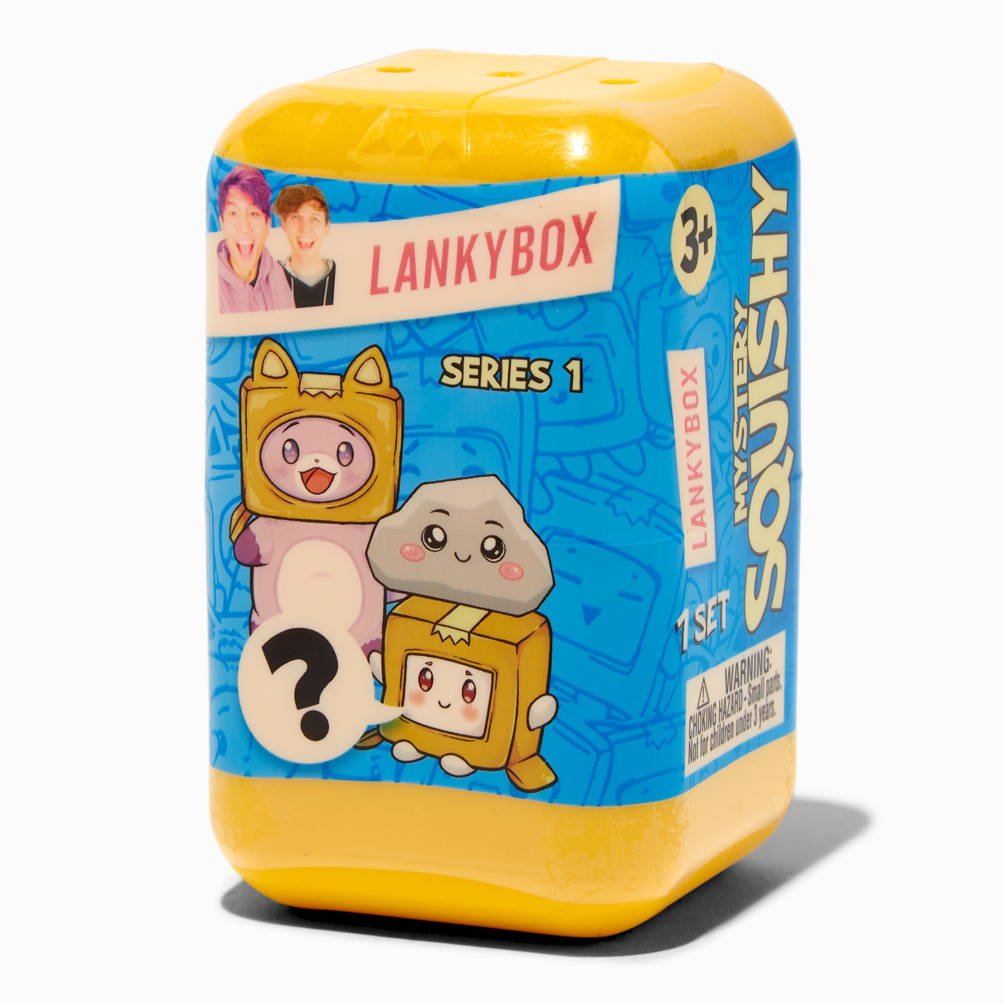 Lankybox Big Boxy Mystery Box, Yellow Surprise Box with Plush