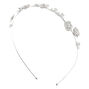 Flower Pearl Headband - White,