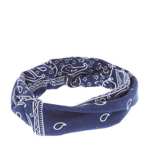 Bandana Twisted Headwrap - Navy,