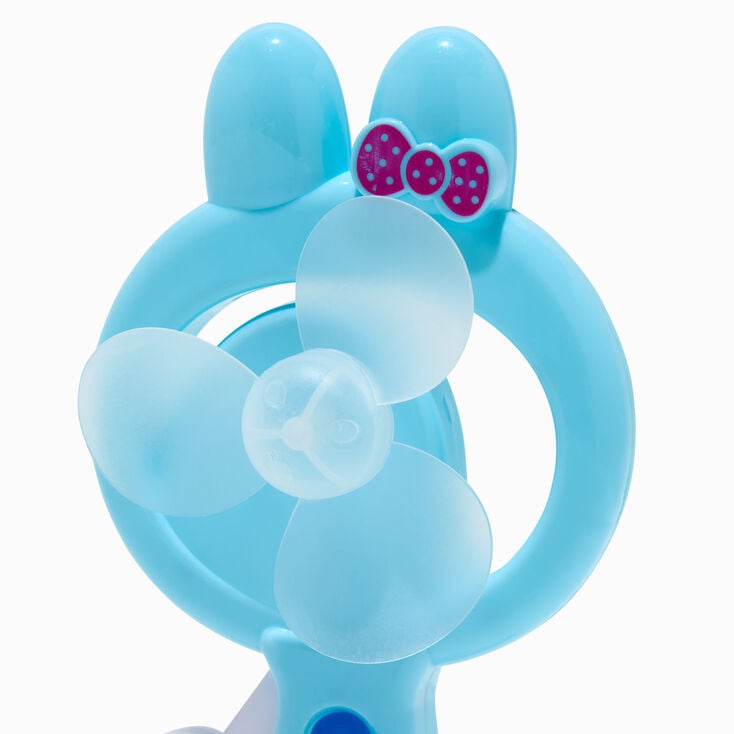 Blue Bunny Hand Crank Fan,