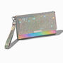 Holographic Crystal Crossbody Wristlet Wallet,