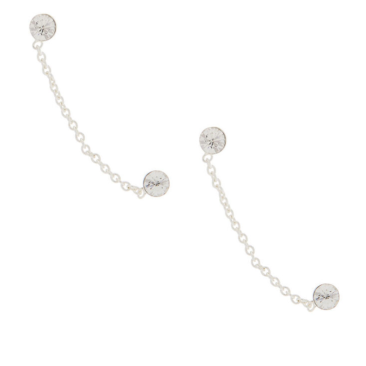 Sterling Silver 3MM Connect Drop Earrings,