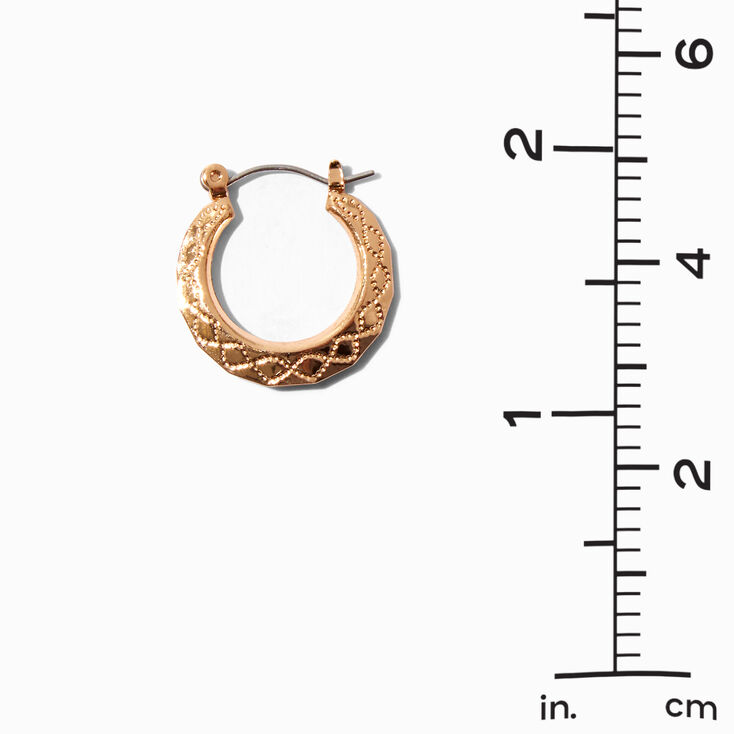 Gold 20MM Delicate Swirl Hoop Earrings,