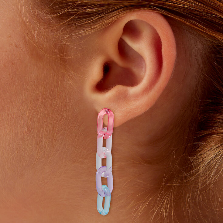 Boucles d&rsquo;oreilles superposables cha&icirc;ne Lucite Dream - Lot de 3,