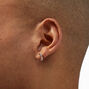 Boucles d&rsquo;oreilles huggies avec strass 10&nbsp;mm en titane - Collection C Luxe,