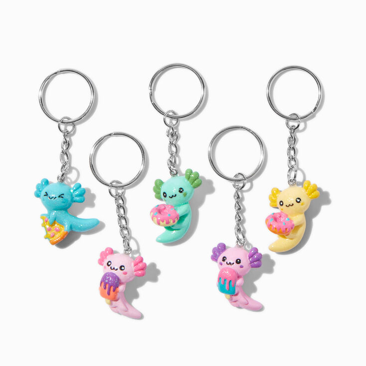 Porte-cl&eacute;s axolotl best friends - Lot de 5,