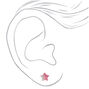 Sterling Silver Ombre Star Stud Earrings - Pink,