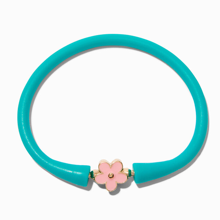 Mint Flower Silicone Bracelet,