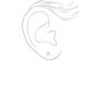 Gold Cubic Zirconia Square Magnetic Stud Earrings - 5MM,