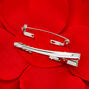 Glitter Flower Hair Clip &amp; Pin - Red,