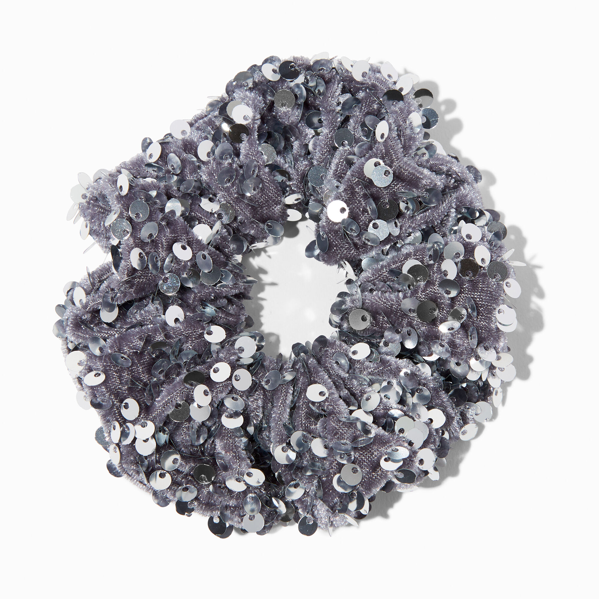 View Claires Sequin Hair Scrunchie Silver information