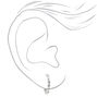 C LUXE by Claire&#39;s Sterling Silver 12mm Crystal Embellished Hoop Earrings,