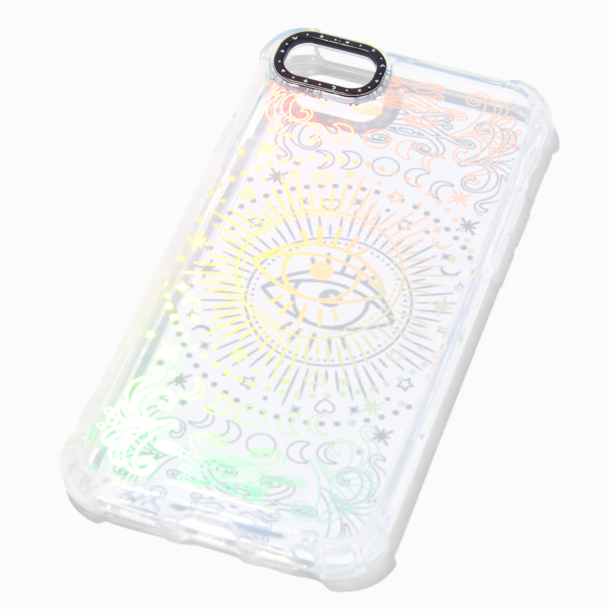 View Claires Holographic Evil Eye Clear Phone Case Fits Iphone 678 Se information
