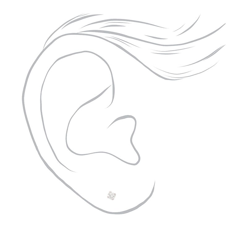 Clous d&#39;oreilles avec diamants de laboratoire ronds 1/10 ct. tw. couleur dor&eacute; blanc,