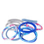 Blue &amp; Pink Tie Dye Rolled Hair Bobbles - 10 Pack,