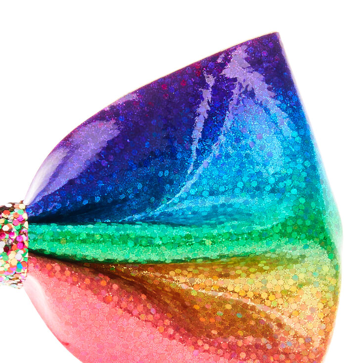 Rainbow Glitter Hair Bow,