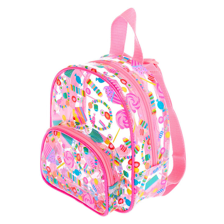 Claire&#39;s Club Transparent Sweet Treats Small Backpack - Pink,