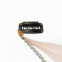 Pink Rhinestone Faux Hair Clip In Extensions - 2 Pack,