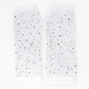 Mitaines en r&eacute;sille avec strass - Blanc,