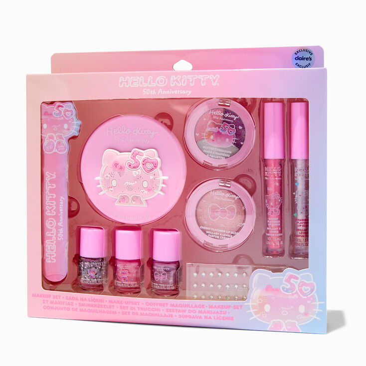 Hello Kitty&reg; 50th Anniversary Claire&#39;s Exclusive Mega Makeup Set - 10 Pack,