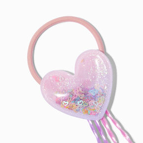 Claire&#39;s Club Pastel Shaky Heart Faux Hair Tie,