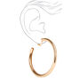 Gold-tone 60MM Tube Clip On Hoop Earrings,