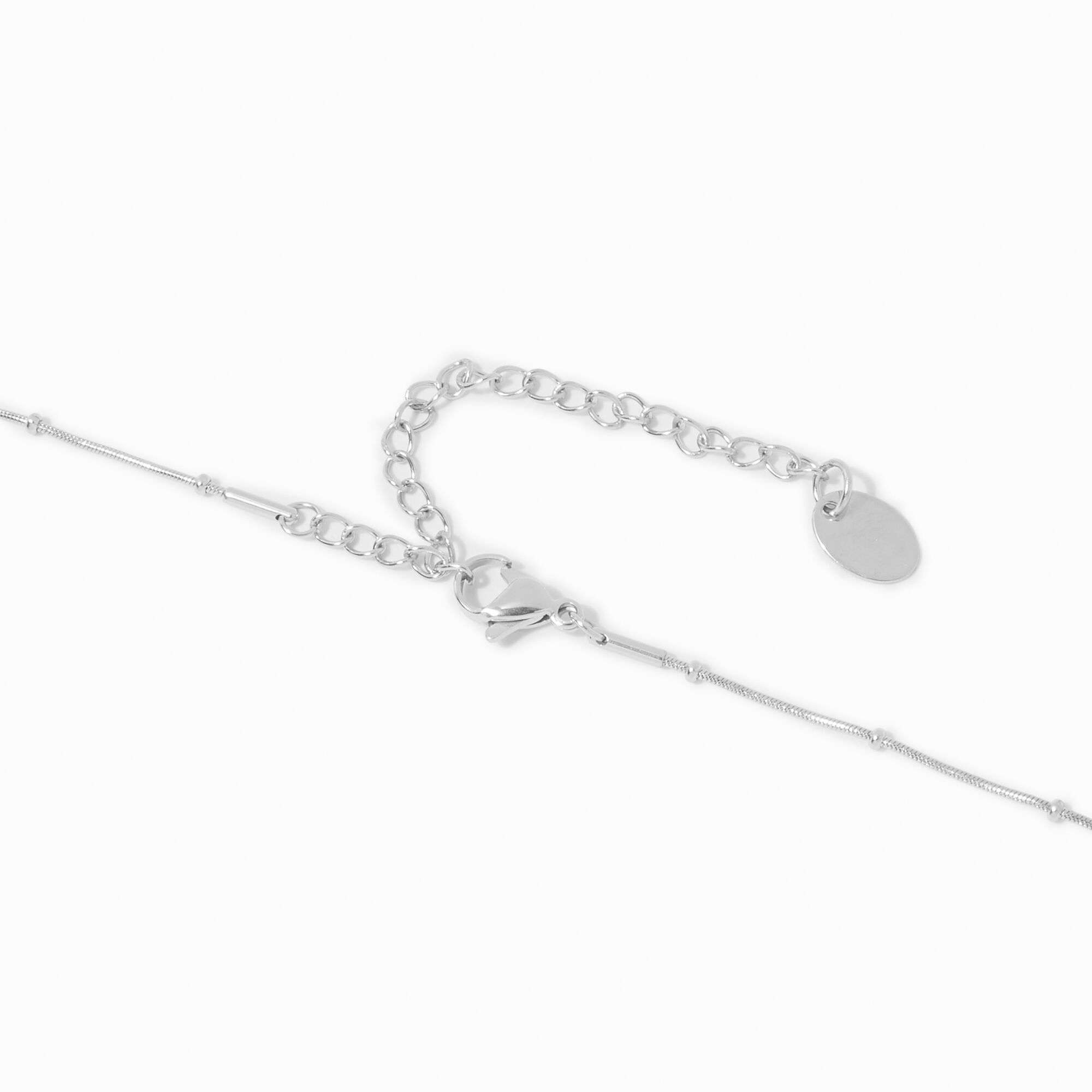 Silver-tone Stainless Steel Satellite Chain Necklace,