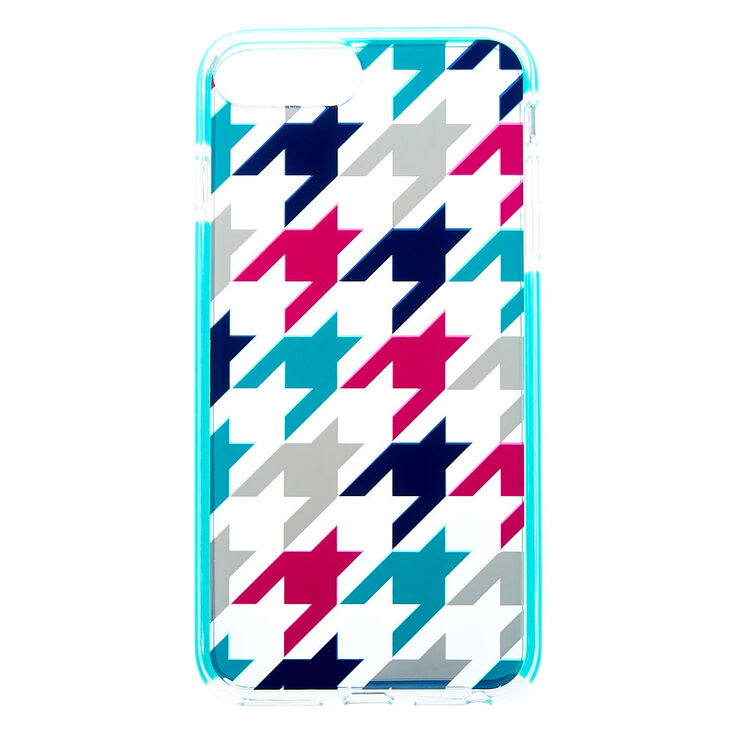 Houndstooth Clear Protective Phone Case - Fits iPhone 6/7/8 Plus,