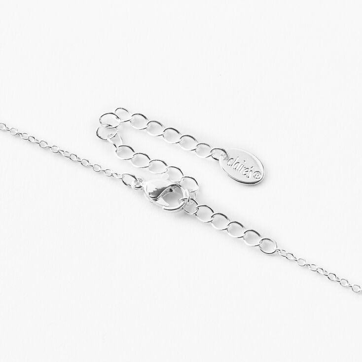 Silver Initial Mood Pendant Necklace - S,