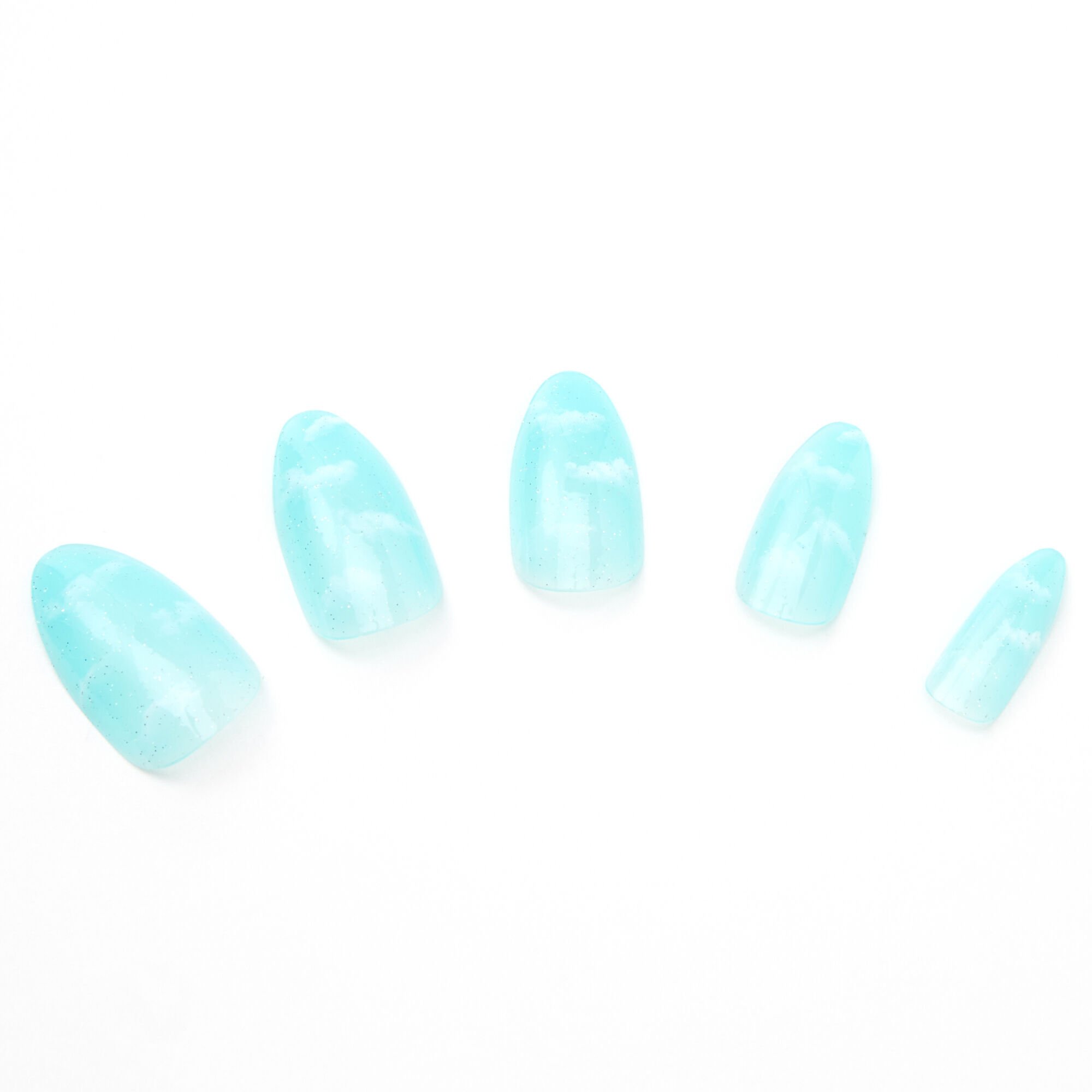 Cloud Jelly Stiletto Faux Nail Set - 24 Pack,