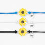 Best Friends Sunflower Adjustable Bracelets &#40;3 Pack&#41;,