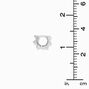 Silver 10MM Pyramid Spike Huggie Hoop Earrings,
