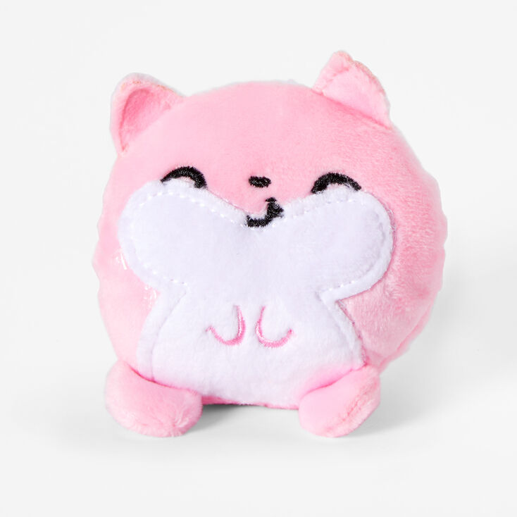 Pink Chibi Hamster Cup Keychain,