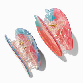 Pearlized Strawberry &amp; Watermelon Hair Claws - 2 Pack,