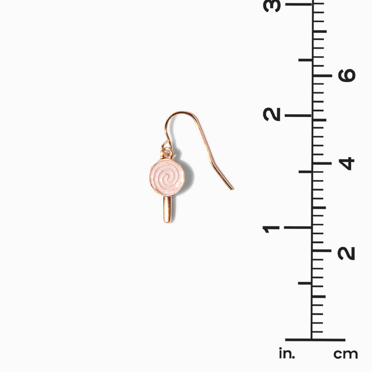 Pendantes et clous plaisirs gourmands roses - Lot de 9,