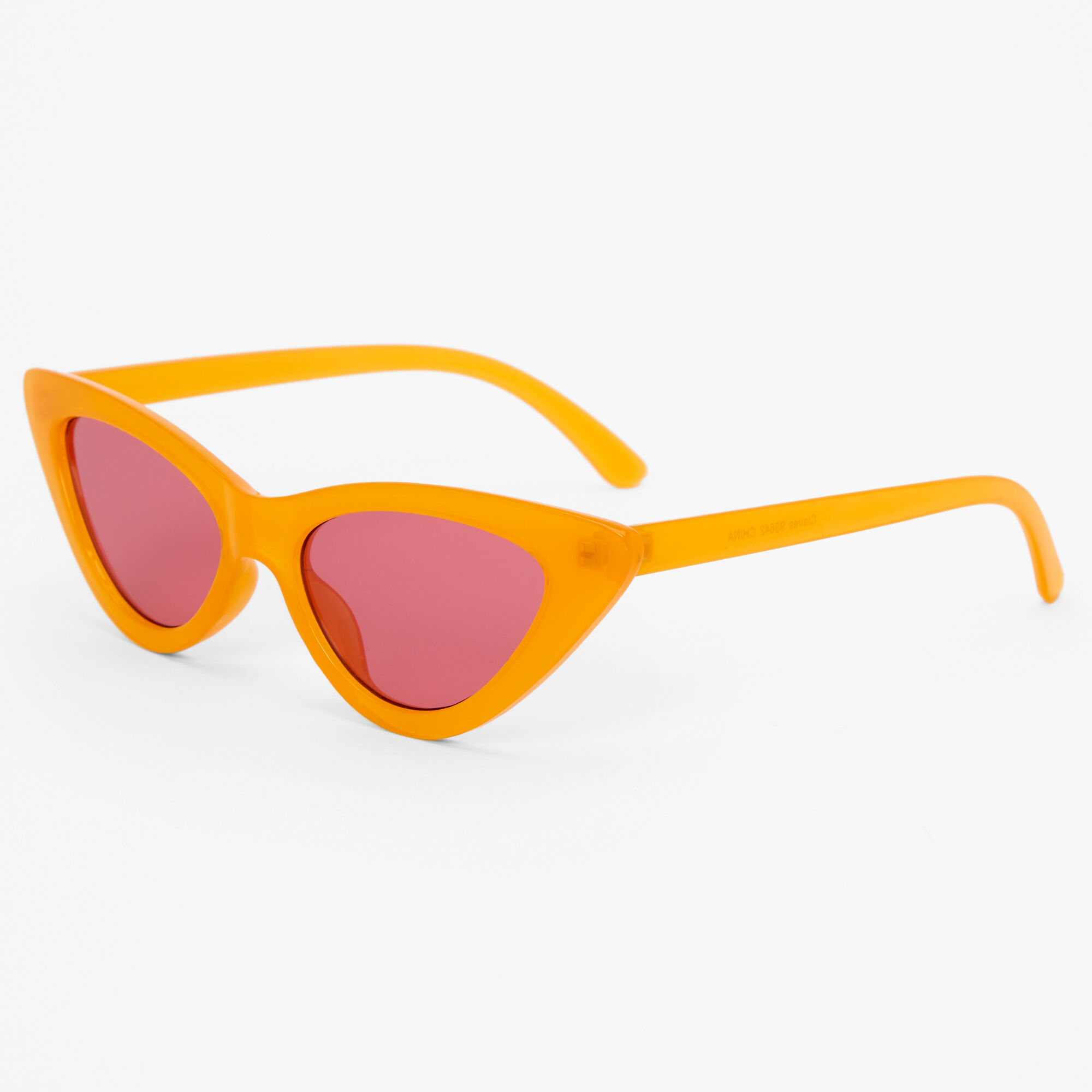 Retro Cat Eye Sunglasses Orange Claire s US