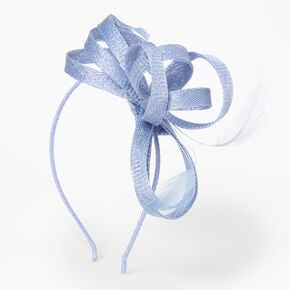 Dusty Blue Large Fascinator Bow Headband,