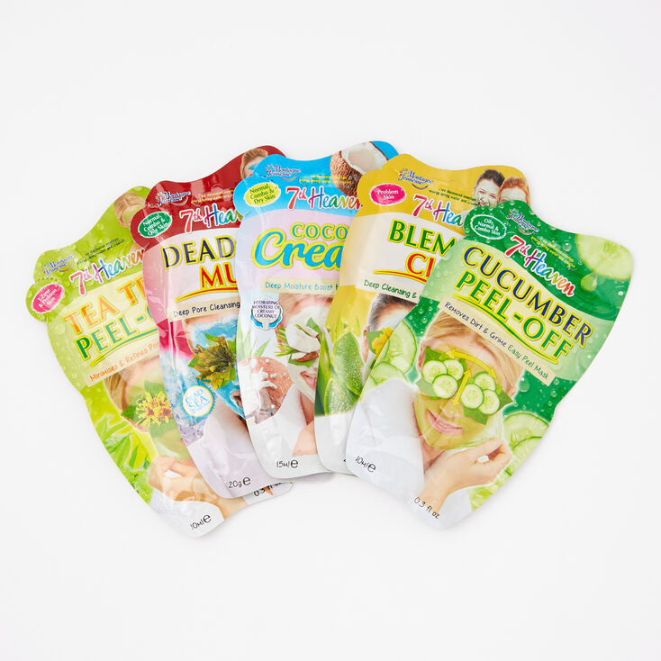 Coffret cadeau masques pour le visage 7th&nbsp;Heaven - Lot de 5,