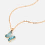 Butterfly Birthstone 16&quot; Gold Pendant Necklace - December,