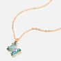 Butterfly Birthstone 16&quot; Gold Pendant Necklace - February,