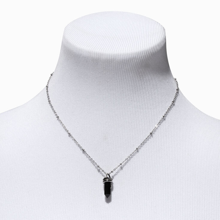 Black Mystical Gem Pendant Necklace,