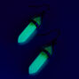 Pink &amp; Blue Glow In The Dark Mystical Gem Drop Earrings,